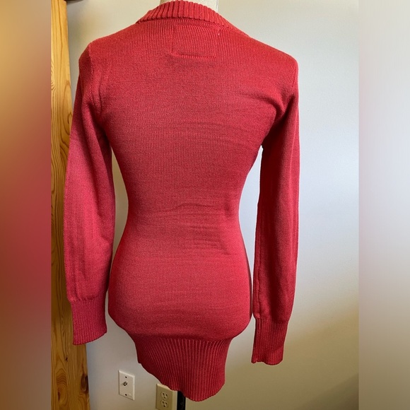 TIPSY ELVES- Women's Red Reindeer Sweater Dress - Picture 2 of 4